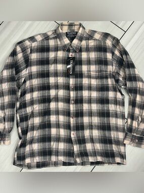Tradition 100% Cotton Men’s Button Up Plaid Shirt NWT Size 2XL